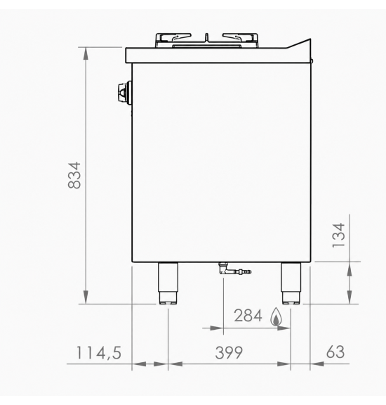 Cocina a Gas HR Fainca C2F600E Serie 600 - GastroMáquinas