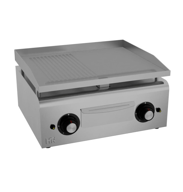 Plancha Mixta Lisa Ranurada Cromada HR Fainca PLC600RTRN 600 mm