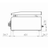 Plancha Mixta Lisa Ranurada Cromada HR Fainca PLC600RTRN 600 mm