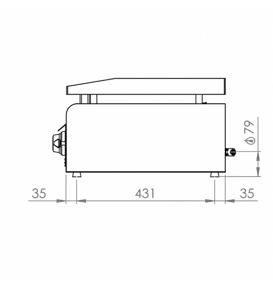 Plancha Mixta Lisa Ranurada Cromada HR Fainca PLC900RTRN 900 mm