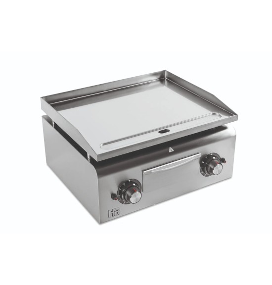 Plancha a Gas Lisa Cromada HR Fainca PLC600CR Profesional 600 mm
