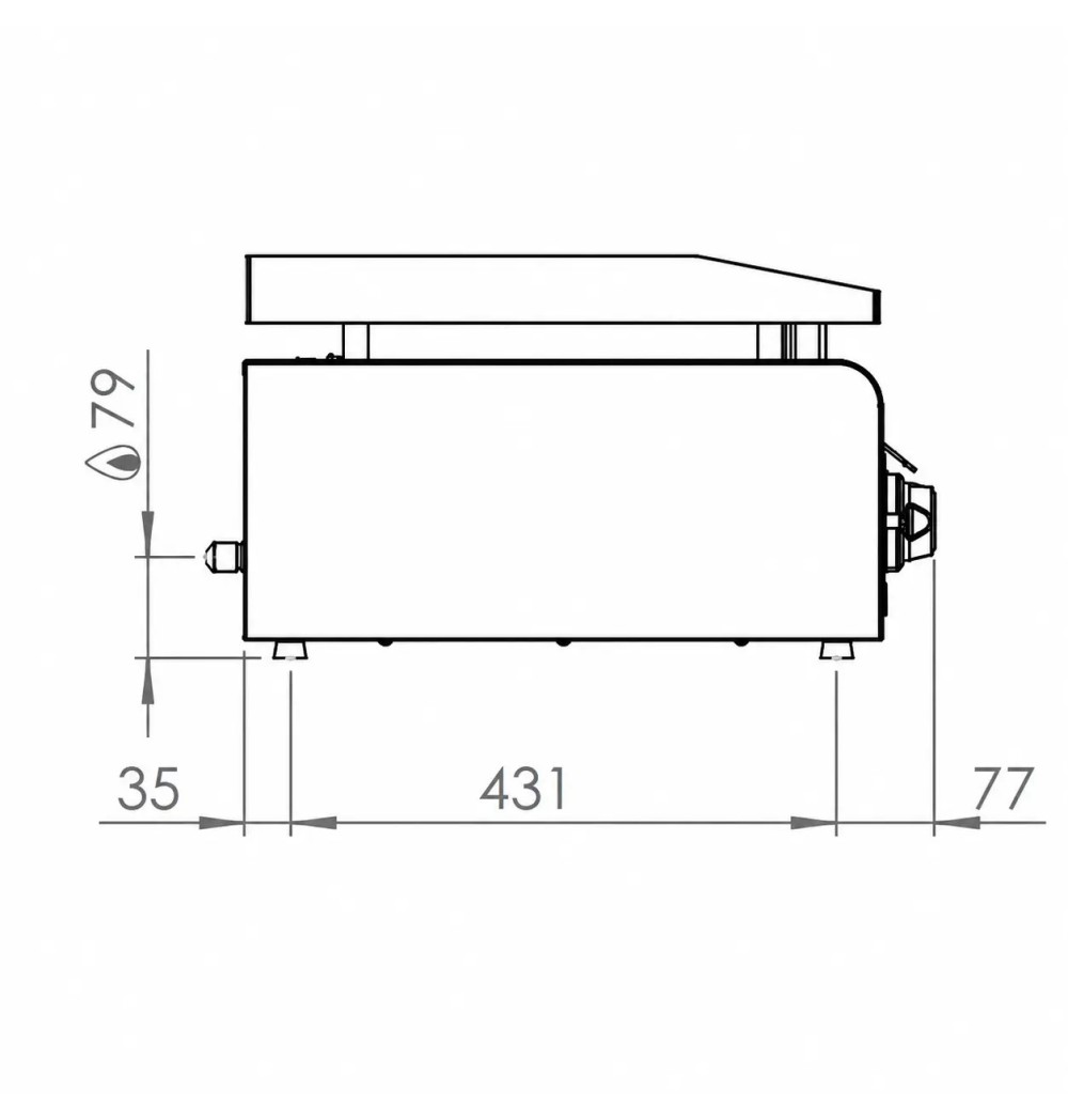 Plancha a Gas Lisa Cromada HR Fainca PLC600CR Profesional 600 mm