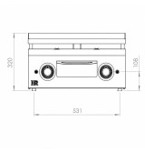 Plancha a Gas Lisa Cromada HR Fainca PLC900CR Profesional 900 mm