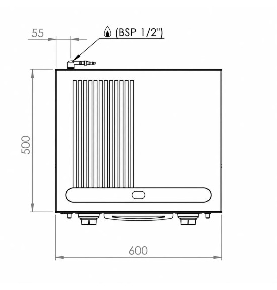 Plancha Gas Mixta Cromada HR Fainca PLC600CRRN 600 mm Profesional