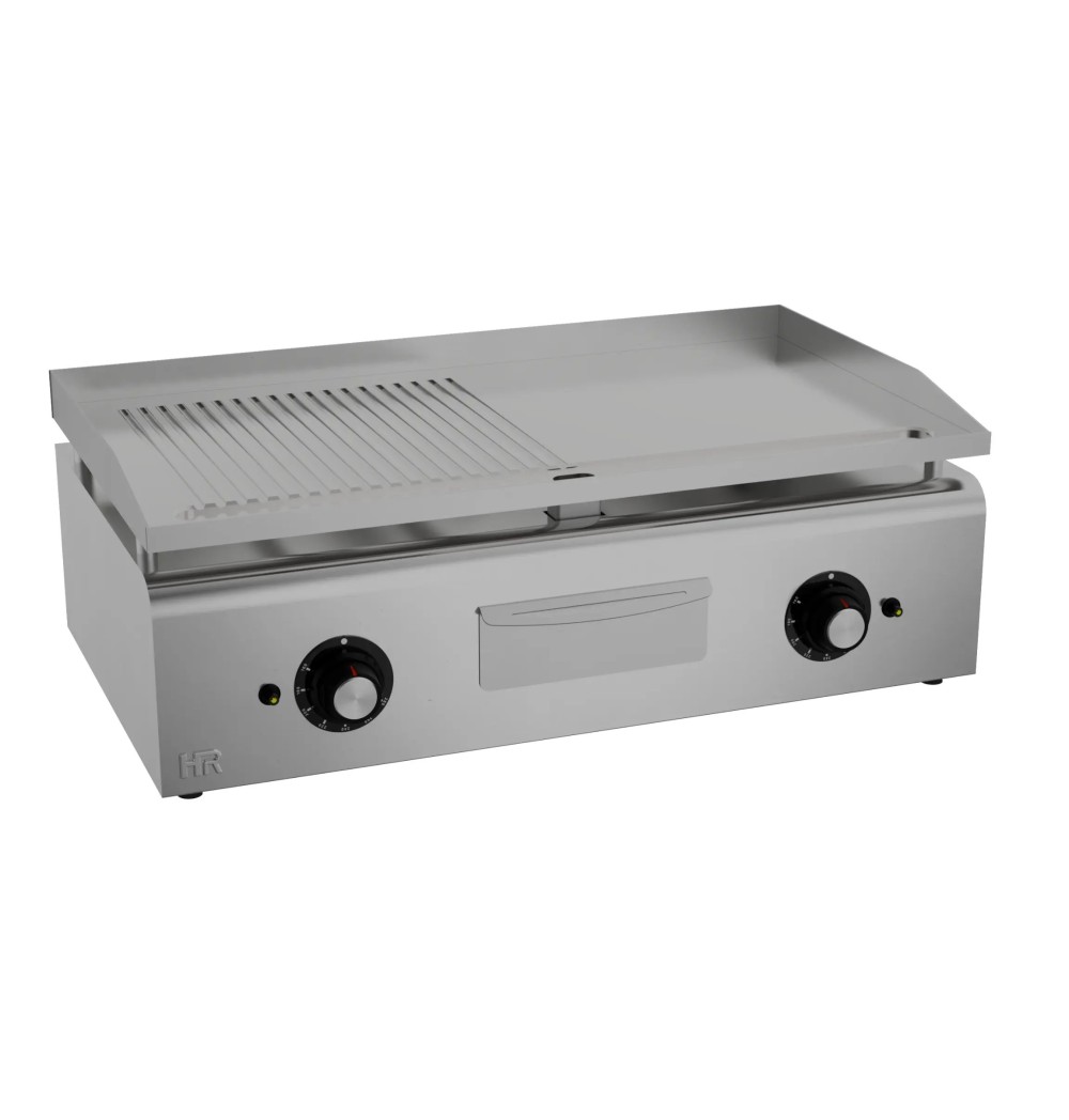 Plancha Gas Mixta Cromada HR Fainca PLC900CRRN 900 mm Profesional