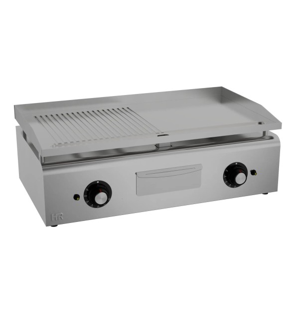 Plancha Gas Mixta Cromada HR Fainca PLC900CRRN 900 mm Profesional
