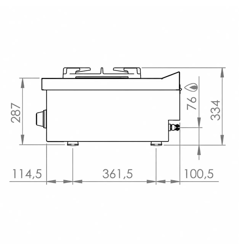 Cocina a Gas 3 Fuegos HR Fainca C3F600S Serie 600 Profesional