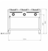 Cocina Gas 3 Fuegos con Mueble HR Fainca C3F600E Serie 600