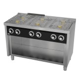 Cocina a Gas 6 Fuegos con Soporte HR Fainca CB6F600E Serie 600