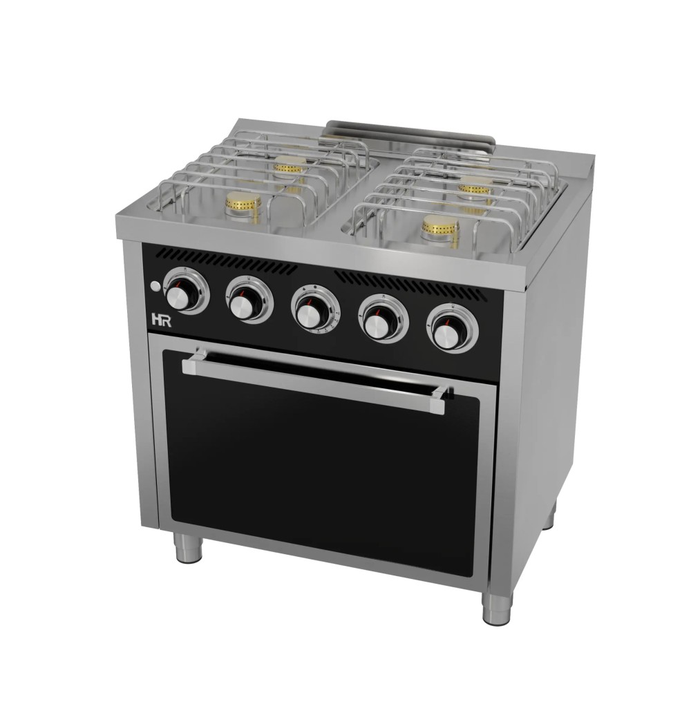 Cocina a Gas 4 Fuegos con Horno HR Fainca CB4F600H Serie 600