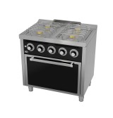 Cocina a Gas 4 Fuegos con Horno HR Fainca CB4F600H Serie 600