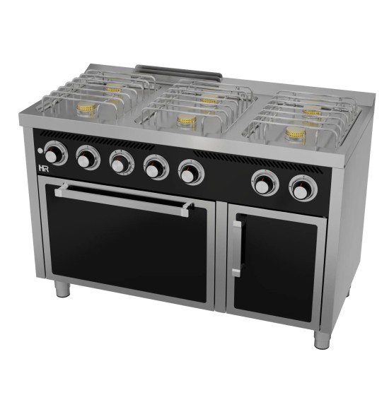 Cocina a Gas 6 Fuegos con Horno HR Fainca CB6F600H Serie 600