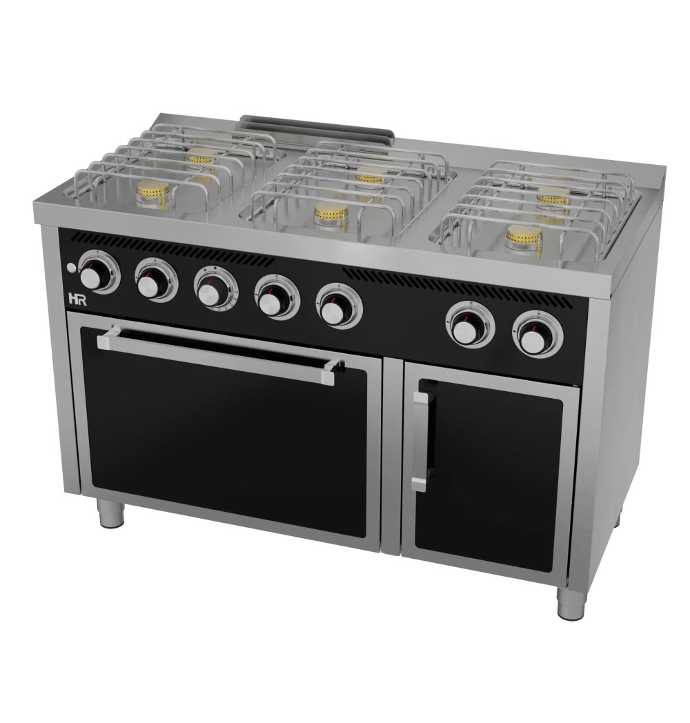 Cocina a Gas 6 Fuegos con Horno HR Fainca CB6F600H Serie 600