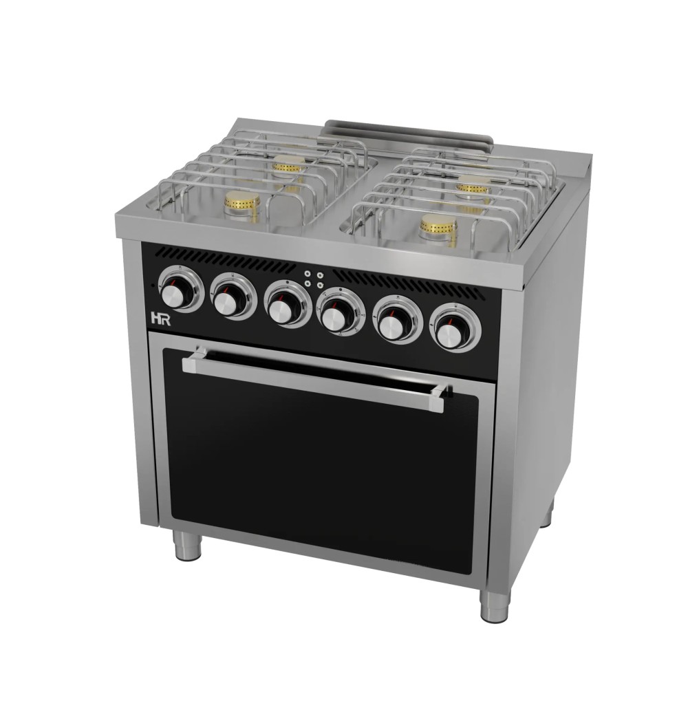 Cocina a Gas 4 Fuegos con Horno Eléctrico HR Fainca CB4F600HE Serie 600
