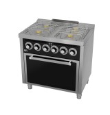 Cocina a Gas 4 Fuegos con Horno Eléctrico HR Fainca CB4F600HE Serie 600
