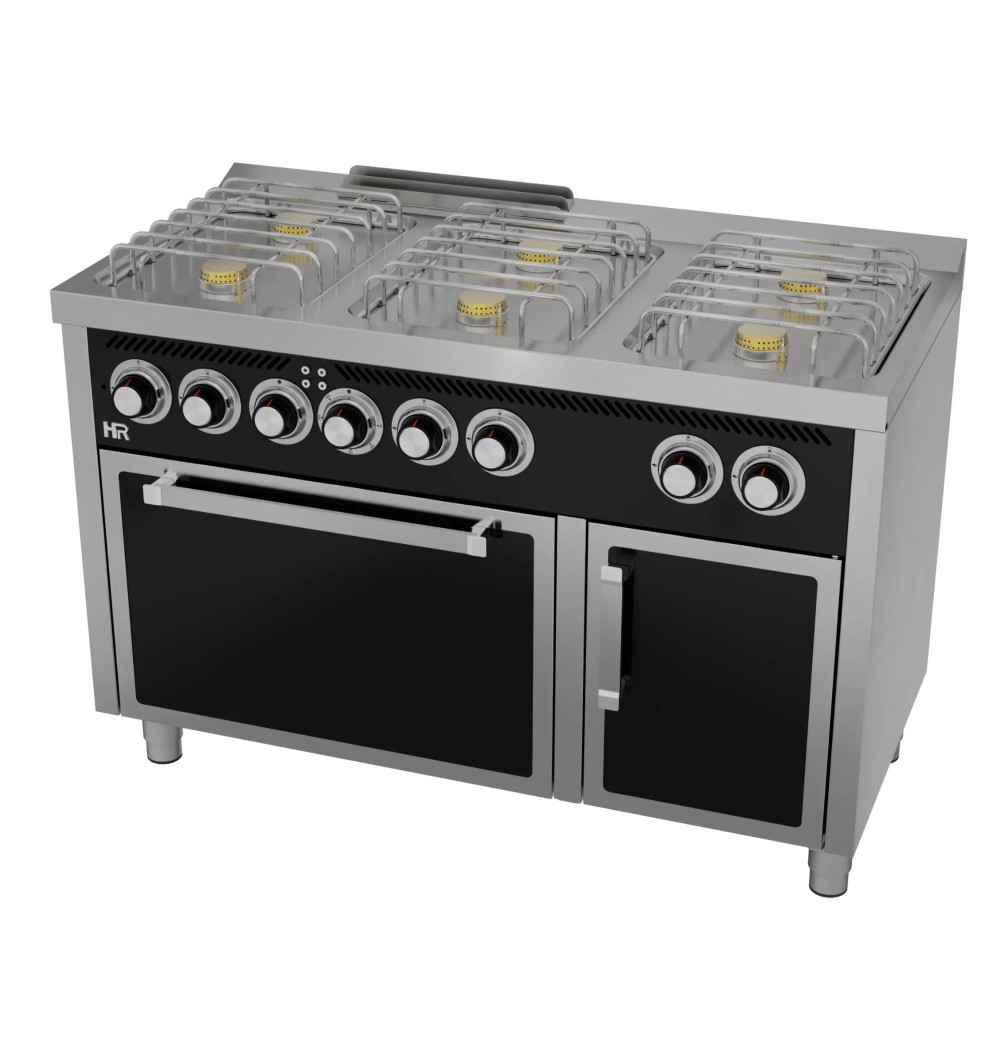 Cocina a Gas 6 Fuegos con Horno Eléctrico HR Fainca CB6F600HE Serie 600