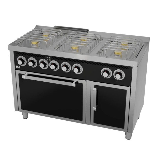 Cocina a Gas 6 Fuegos con Horno Eléctrico HR Fainca CB6F600HE Serie 600