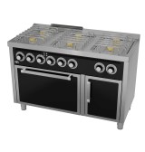 Cocina a Gas 6 Fuegos con Horno Eléctrico HR Fainca CB6F600HE Serie 600