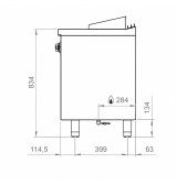 Fry Top a Gas Profesional Placa Lisa con Soporte HR Fainca FT6006E Serie 600