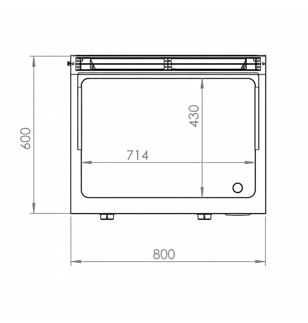 Fry Top a Gas Profesional Placa Lisa con Soporte HR Fainca FT6008E Serie 600