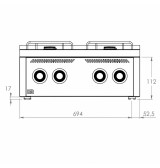 Cocina a Gas 4 Fuegos HR Fainca CB4F600S Serie 600