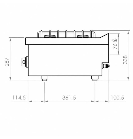 Cocina a Gas 6 Fuegos HR Fainca CB6F600S Serie 600