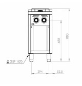 Cocina a Gas 2 Fuegos con Soporte HR Fainca CB2F600E Serie 600