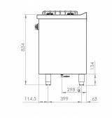 Cocina a Gas 2 Fuegos con Soporte HR Fainca CB2F600E Serie 600