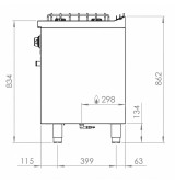 Cocina a Gas 4 Fuegos con Horno HR Fainca CB4F600H Serie 600
