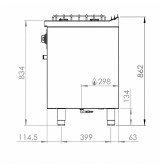 Cocina a Gas 4 Fuegos con Horno Eléctrico HR Fainca CB4F600HE Serie 600