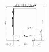 Cocina a Gas 6 Fuegos con Horno Eléctrico HR Fainca CB6F600HE Serie 600