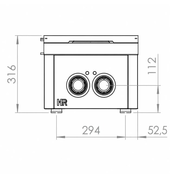Cocina Eléctrica 2 Placas HR Fainca CE2P600S Serie 600
