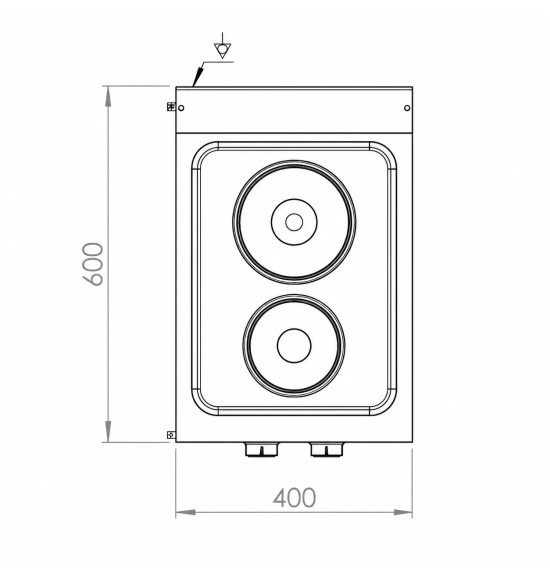 Cocina Eléctrica 2 Placas HR Fainca CE2P600S Serie 600