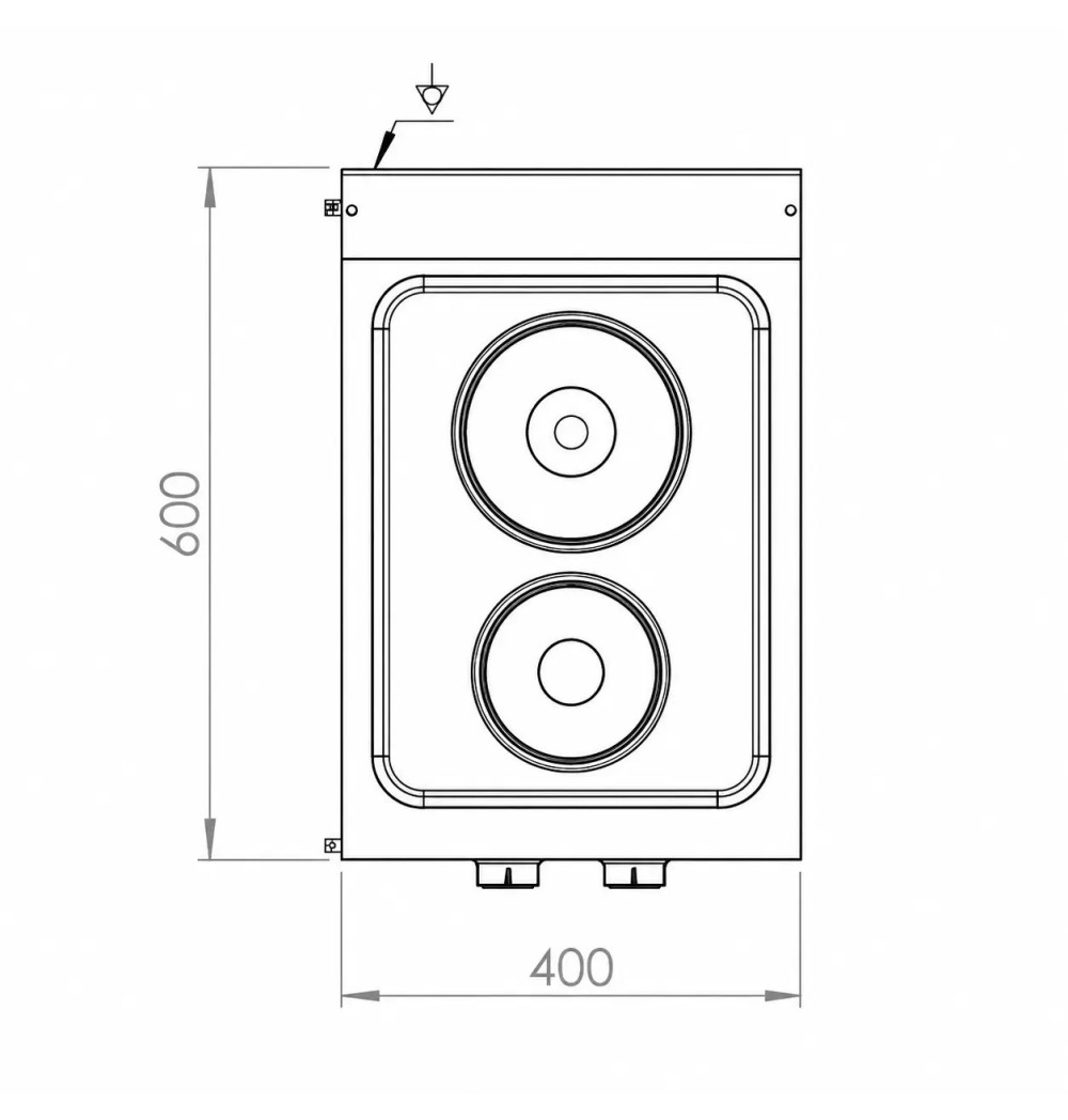 Cocina Eléctrica 2 Placas HR Fainca CE2P600S Serie 600