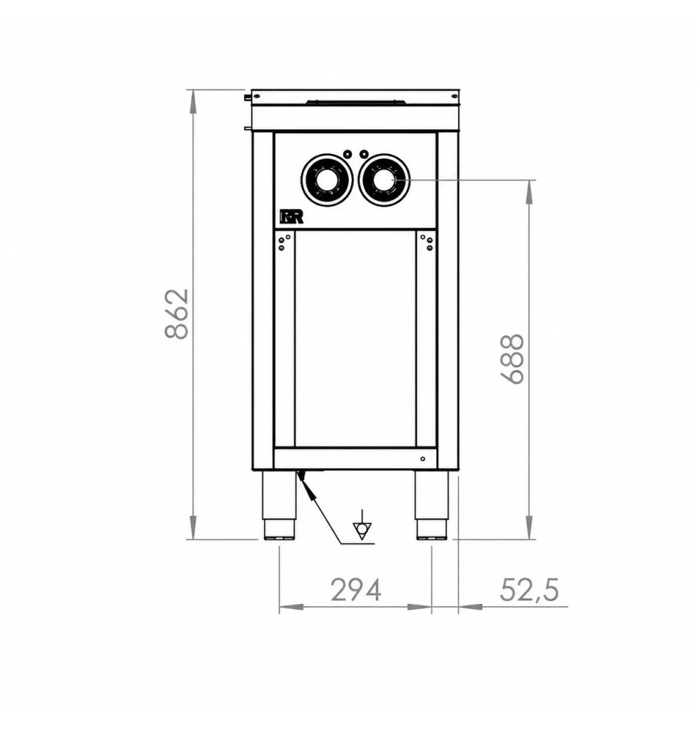 Cocina Eléctrica 2 Placas con Soporte HR Fainca CE2P600E Serie 600