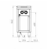 Cocina Eléctrica 2 Placas con Soporte HR Fainca CE2P600E Serie 600
