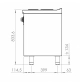 Cocina Eléctrica 2 Placas con Soporte HR Fainca CE2P600E Serie 600