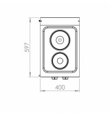 Cocina Eléctrica 2 Placas con Soporte HR Fainca CE2P600E Serie 600