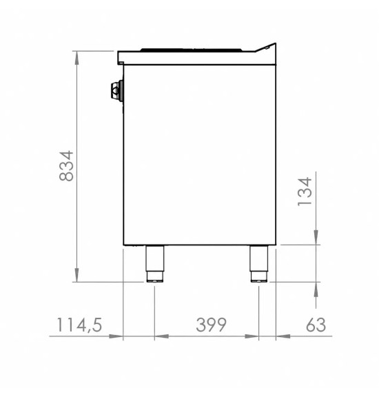 Cocina Eléctrica 4 Placas con Soporte HR Fainca CE4P600E Serie 600