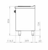 Cocina Eléctrica 4 Placas con Soporte HR Fainca CE4P600E Serie 600