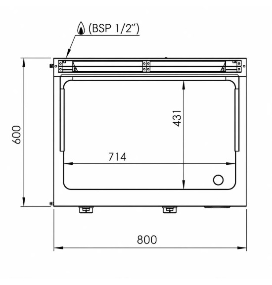 Fry Top a Gas Profesional Placa Cromada Lisa HR Fainca FT6008SCR Serie 600