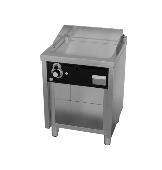 Fry Top a Gas Profesional Placa Cromada Lisa con Soporte HR Fainca FT6006ECR Serie 600