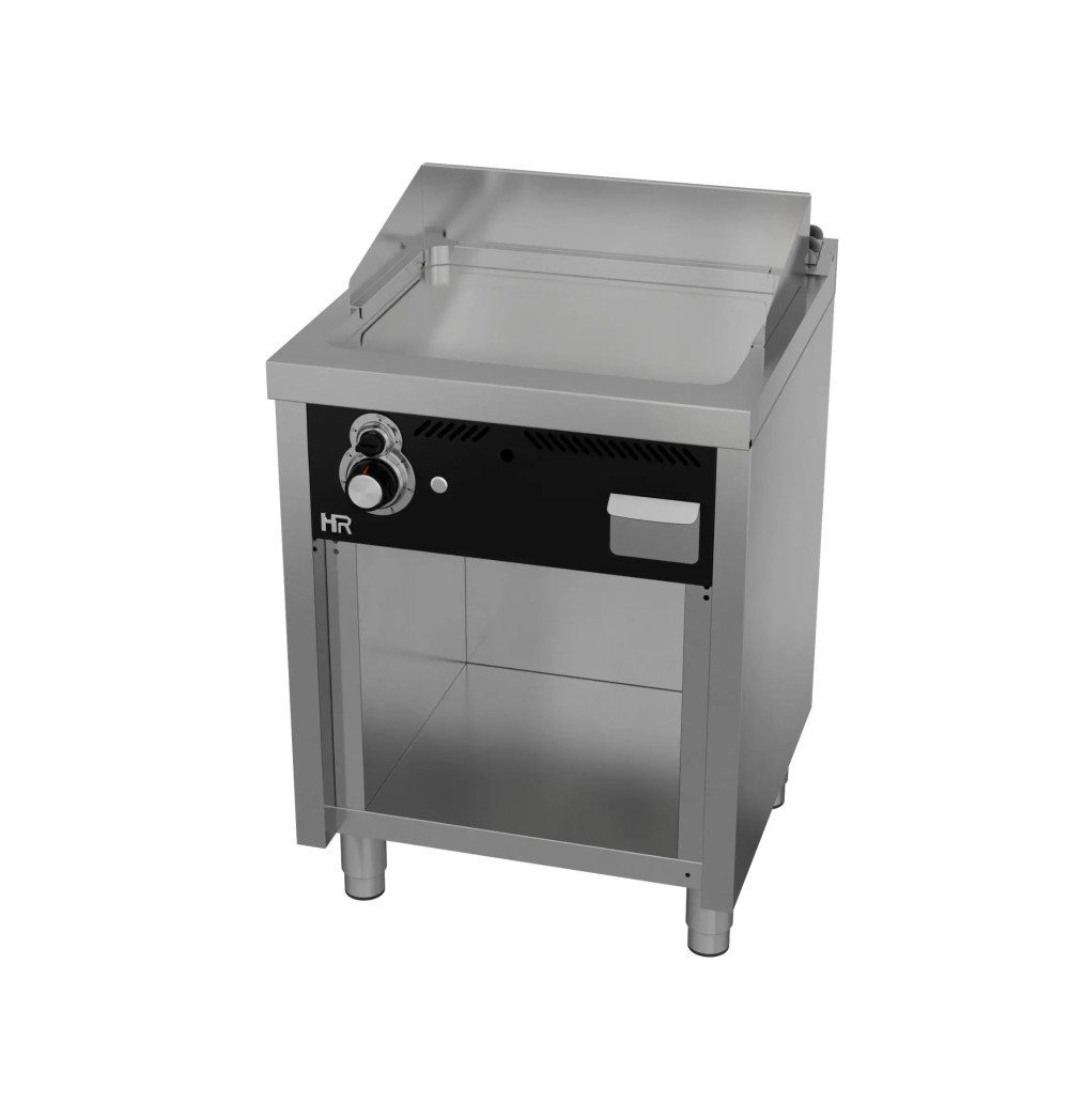 Fry Top a Gas Profesional Placa Cromada Lisa con Soporte HR Fainca FT6006ECR Serie 600