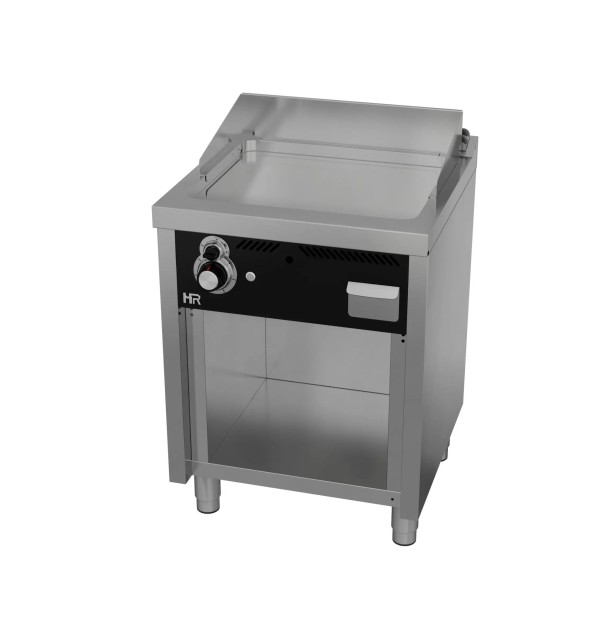 Fry Top a Gas Profesional Placa Cromada Lisa con Soporte HR Fainca FT6006ECR Serie 600