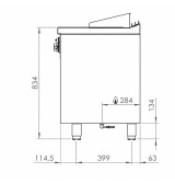 Fry Top a Gas Profesional Placa Cromada Lisa con Soporte HR Fainca FT6006ECR Serie 600