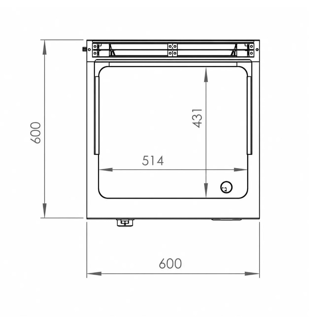 Fry Top a Gas Profesional Placa Cromada Lisa con Soporte HR Fainca FT6006ECR Serie 600