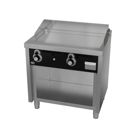 Fry Top a Gas Profesional Placa Cromada Lisa con Soporte HR Fainca FT6008ECR Serie 600