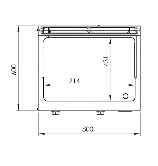 Fry Top a Gas Profesional Placa Cromada Lisa con Soporte HR Fainca FT6008ECR Serie 600