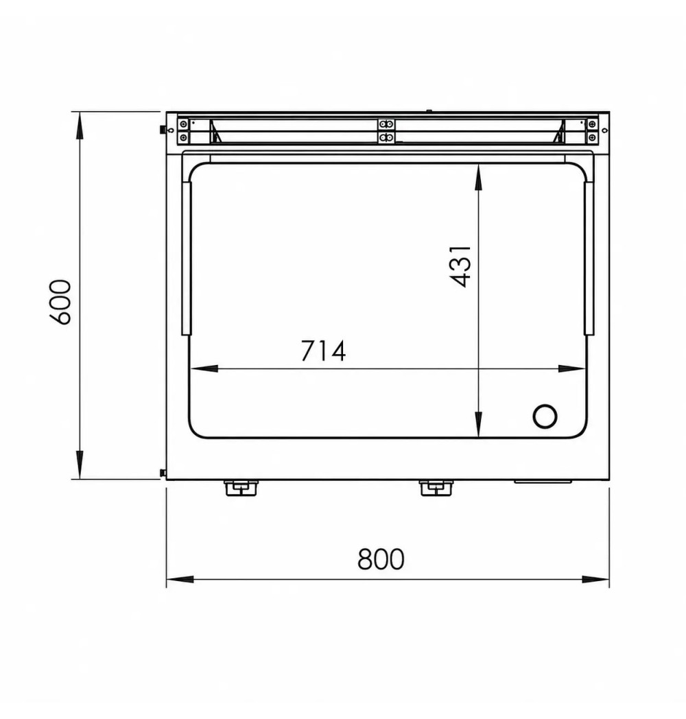 Fry Top a Gas Profesional Placa Cromada Lisa con Soporte HR Fainca FT6008ECR Serie 600