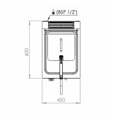 Freidora a Gas Profesional 8 Litros HR Fainca FDG8L600S Serie 600